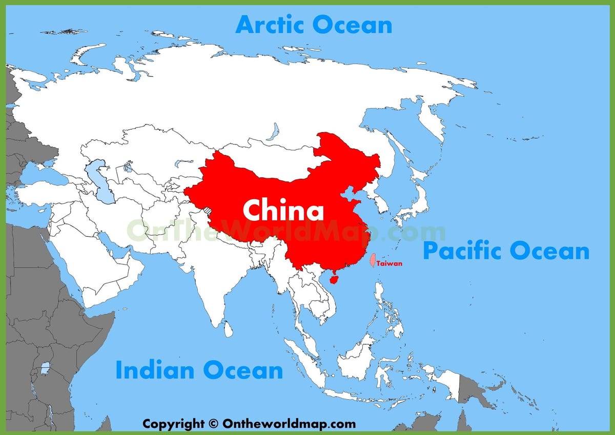 China asia kaart