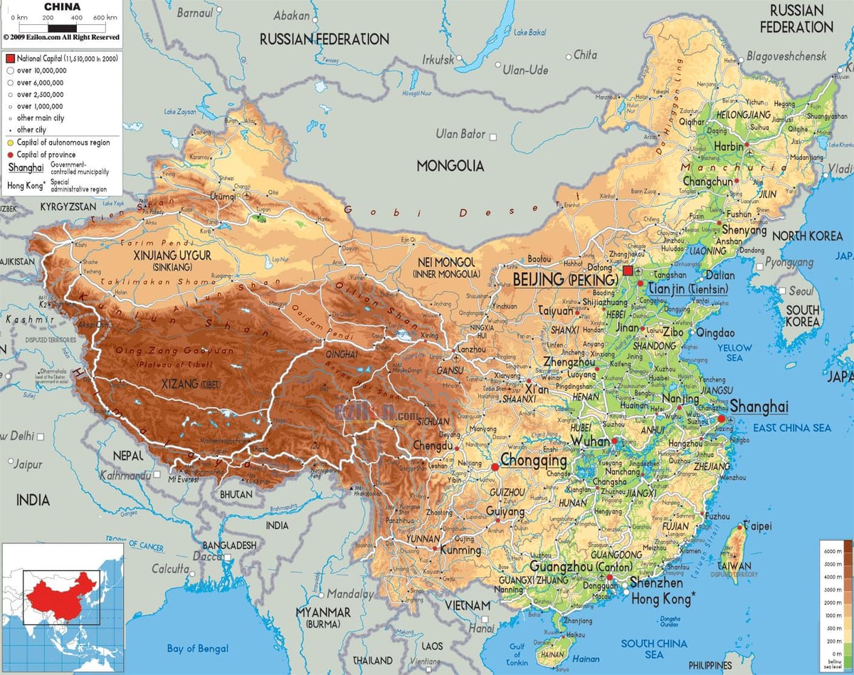 kaart in China