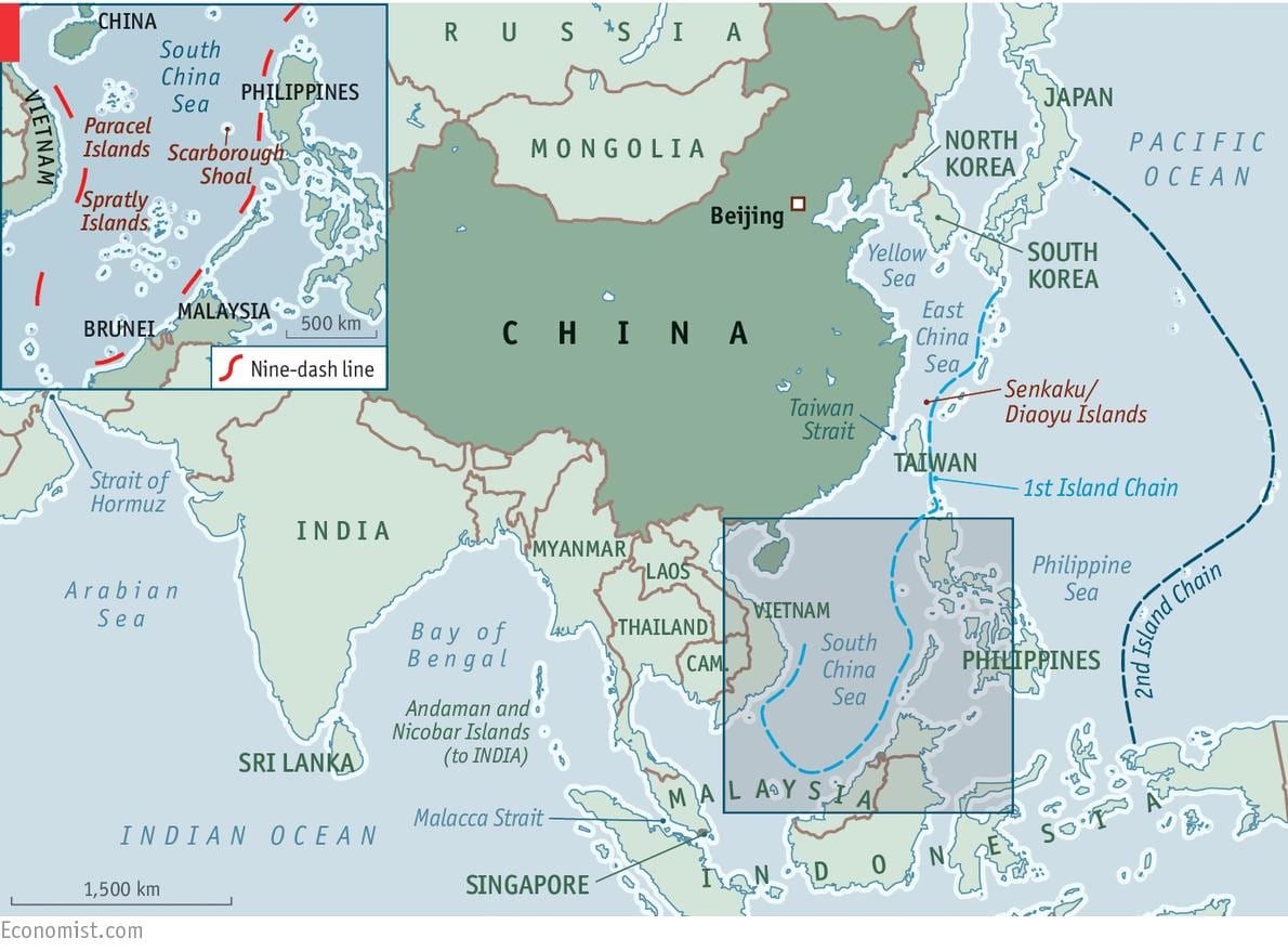 kaart van China eilanden
