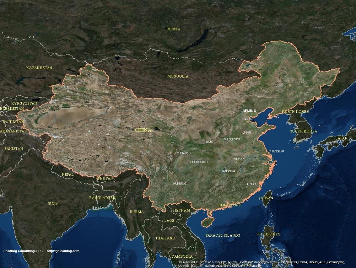 China satelliet kaart