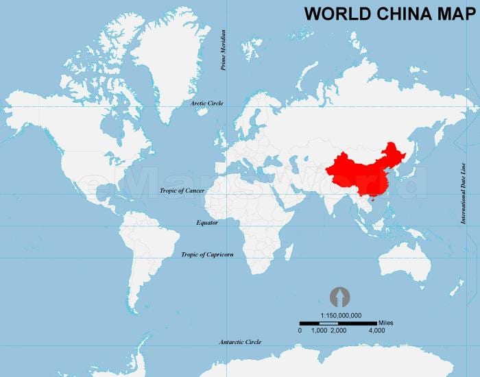 China wereldwijd op de kaart