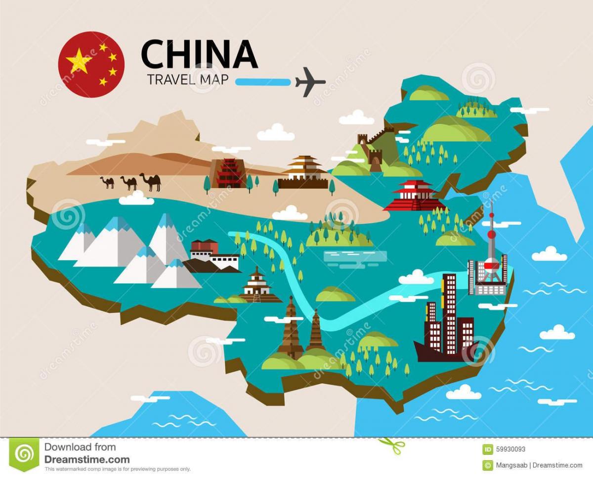 reizen kaart van China