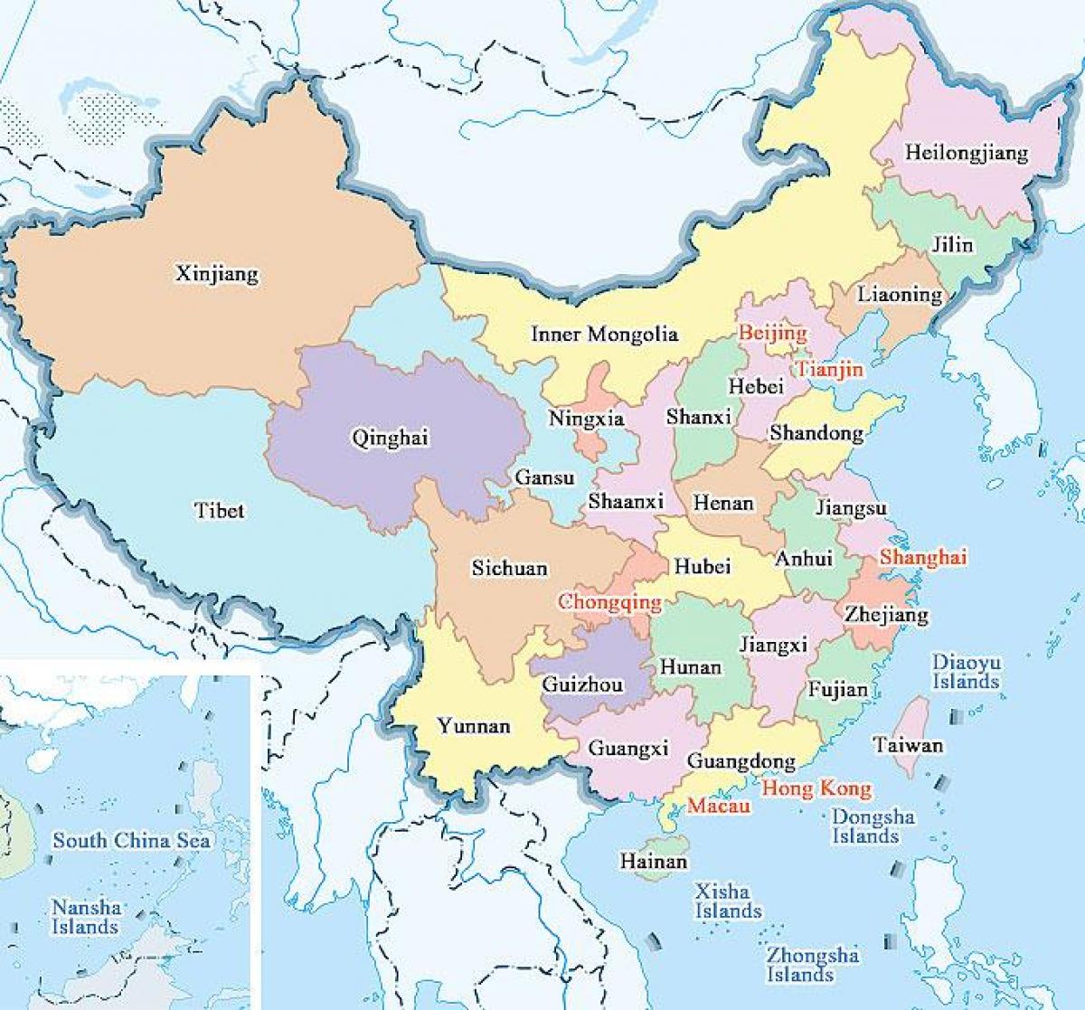 kaart van China
