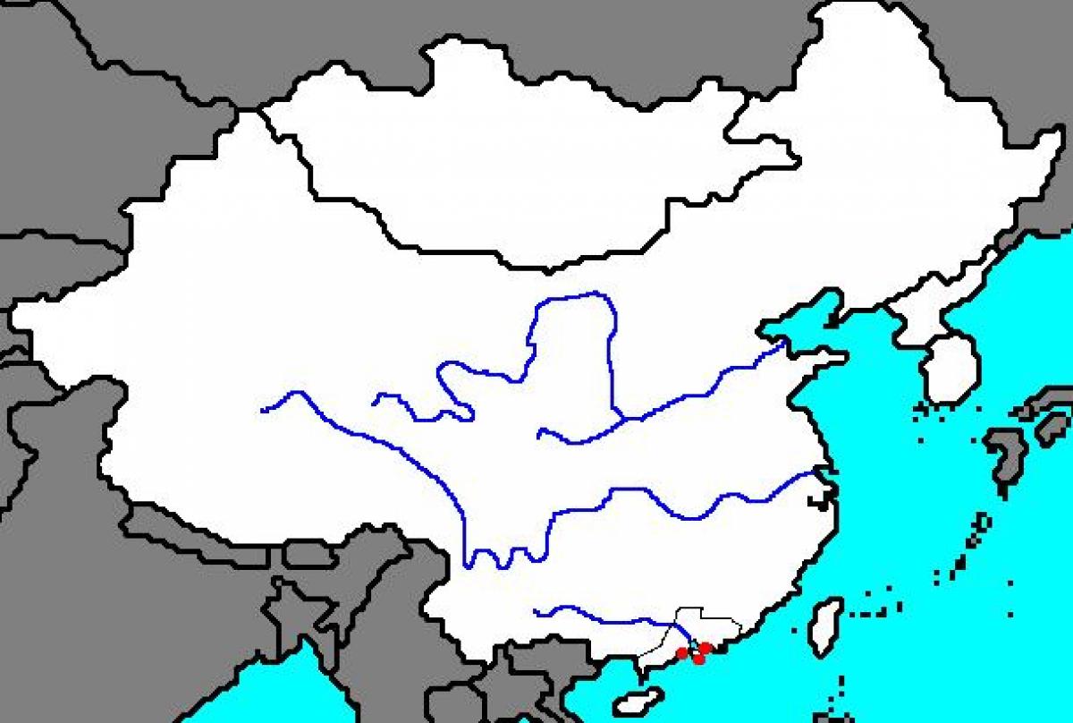 blanco kaart van het oude China