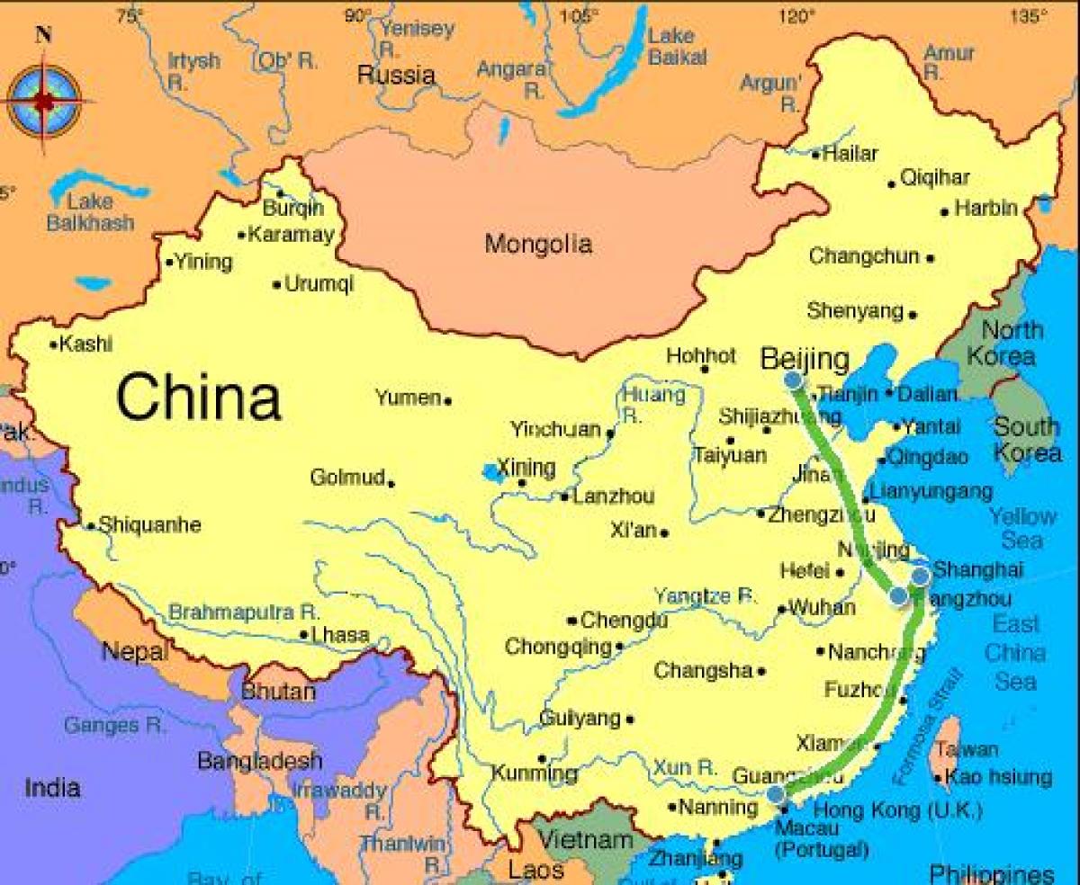 Het vasteland van China kaart bekijken