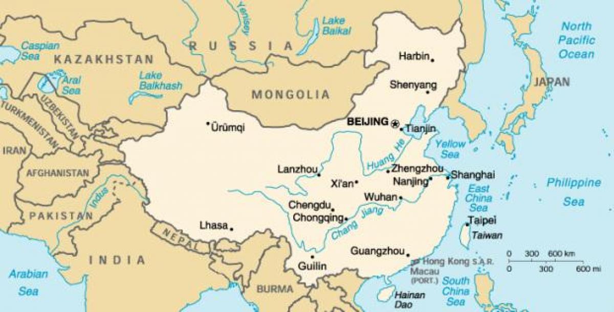oude kaart van China