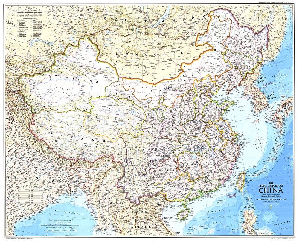 kaart van de republiek van China