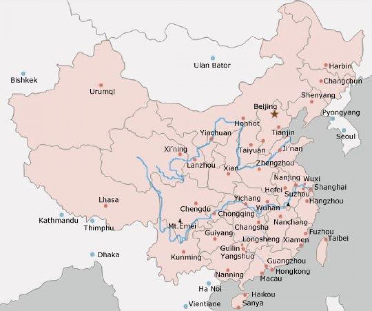 kaart China steden
