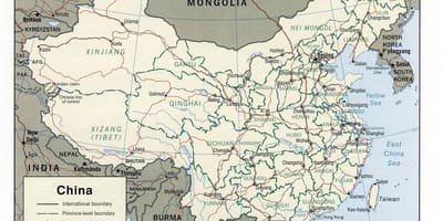 China afdrukbare kaart