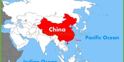 China asia kaart