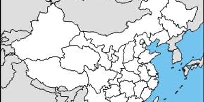 Blanco kaart van China