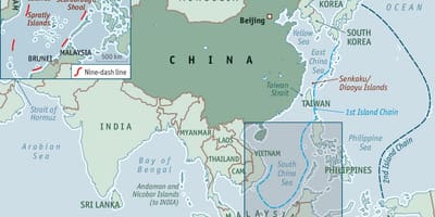 Kaart van China eilanden