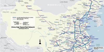 High speed rail China kaart