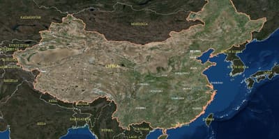 China satelliet kaart