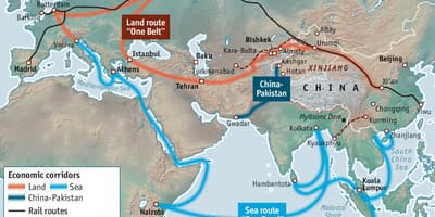 China silk road project kaart