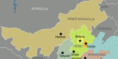 Kaart van noord-China