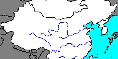 Blanco kaart van het oude China