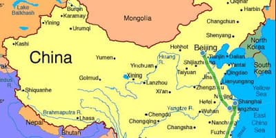 Het vasteland van China kaart bekijken