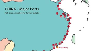 Poorten van China kaart