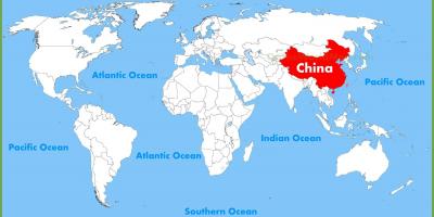 Wereld kaart van China