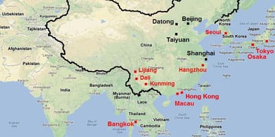 Het zuiden van China kaart bekijken
