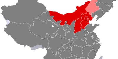 Kaart van noord-China