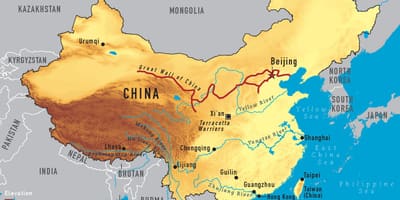 De Chinese oude kaart