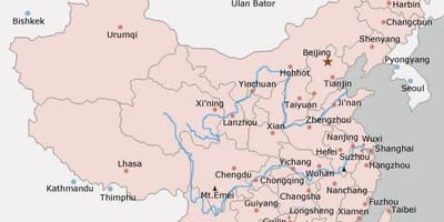 Kaart China steden